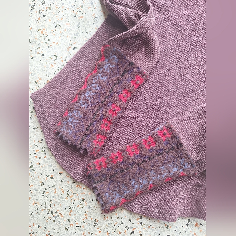 Free People Art School Thermal Longsleeve V-neck Top - Picture 8 of 11